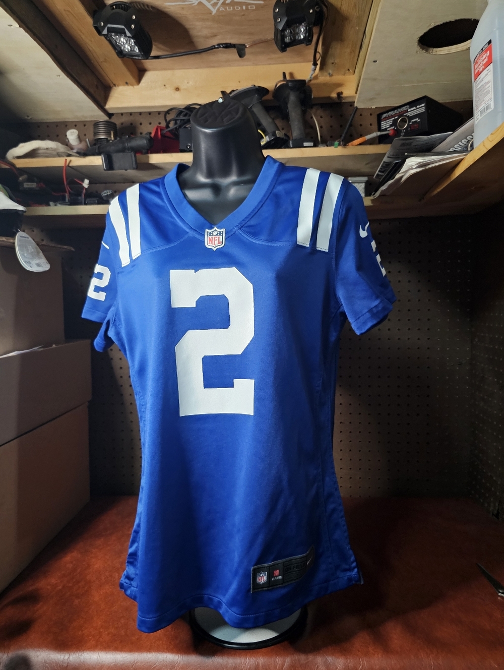 Nike Jersey Womens Medium Blue Indianapolis Colts NFL On Field Carson Wentz #2